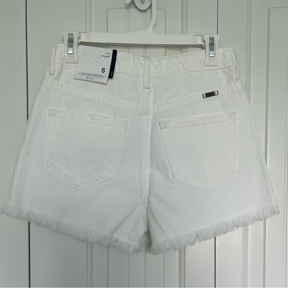 KanCan The Bailey 2.0 White Highrise Shorts- Size Small - Picture 2 of 6